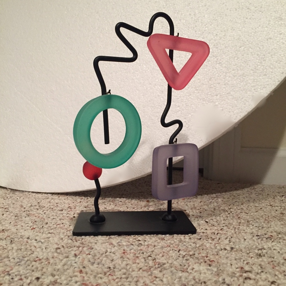 Geometric Figurine with circle, square & triangle